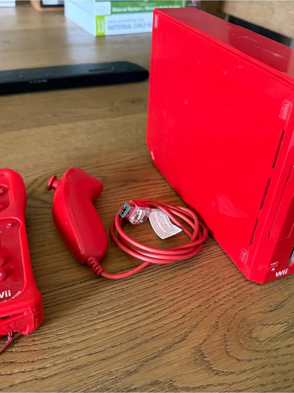 Nintendo Wii Red Console 25th Anniversary edition RARE Tested & Working 2 Games